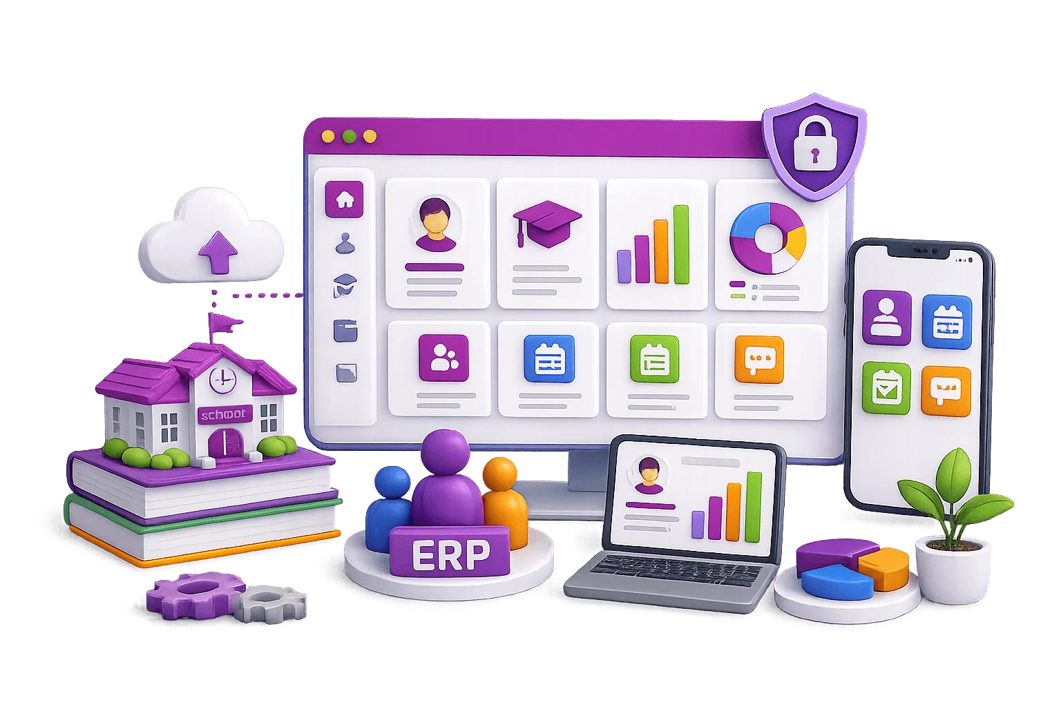 Why Choose NLET School ERP illustration